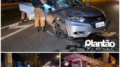 Fotos de Homem com mandado de prisão por tráfico é preso após capotar carro roubado durante perseguição em Maringá