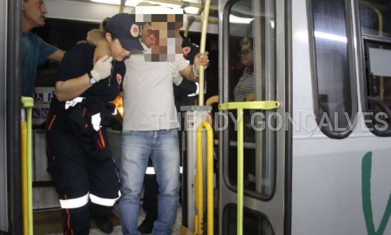 Fotos de Homem de 47 anos, fica ferido após ataque a ônibus do transporte coletivo cidade verde em Sarandi