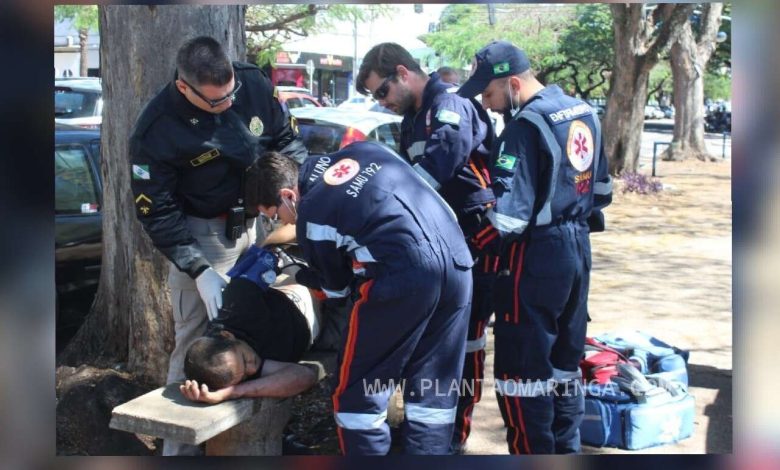 Fotos de Homem é esfaqueado após se envolver em briga na Vila Olímpica em Maringá