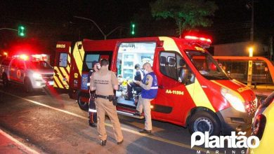 Fotos de Homem é esfaqueado e agredido com taco de baseball em Maringá