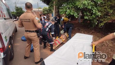 Fotos de Homem é esfaqueado e socorrido de helicóptero após cobrar suposta dívida em Mandaguaçu