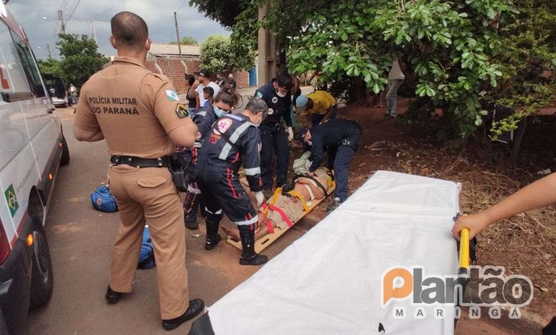 Fotos de Homem é esfaqueado e socorrido de helicóptero após cobrar suposta dívida em Mandaguaçu