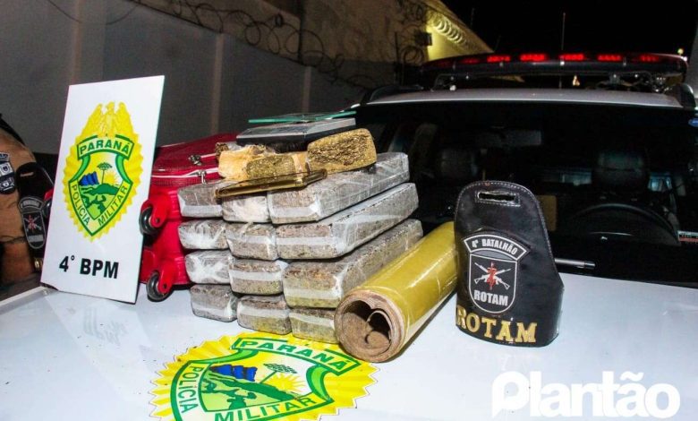 Fotos de Homem é preso após ser flagrado com quase 15 quilos de maconha em Sarandi