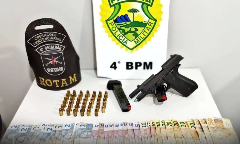 Fotos de Homem é preso pela ROTAM com pistola e dois carregadores em Sarandi