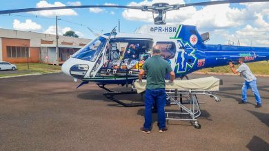 Fotos de Homem é socorrido de helicóptero após agredir a esposa e ser espancado pelo enteado