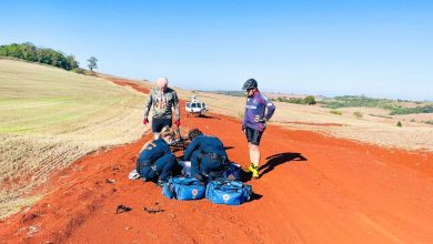 Fotos de Homem é socorrido de helicóptero após queda de bike em Marialva