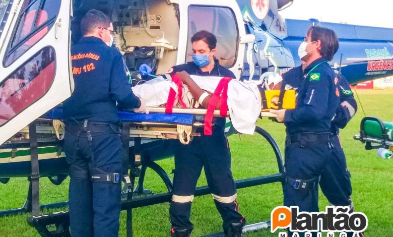 Fotos de Homem é socorrido de helicóptero após ser agredido com taco de beisebol durante suposta briga de trânsito