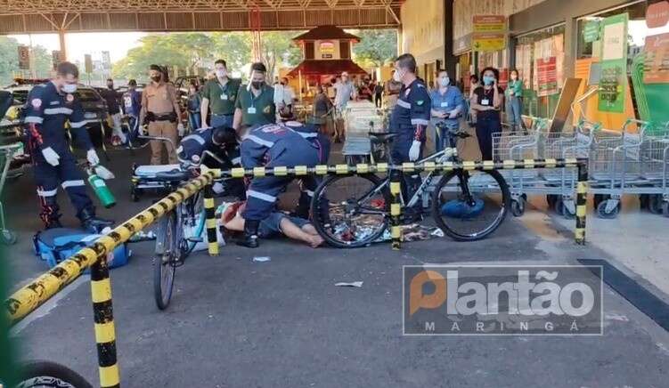 Fotos de Homem é socorrido em estado grave após ser atingido por uma garrafa, em Maringá