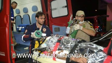 Fotos de Homem é socorrido em estado gravíssimo após cair de bicicleta em Maringá