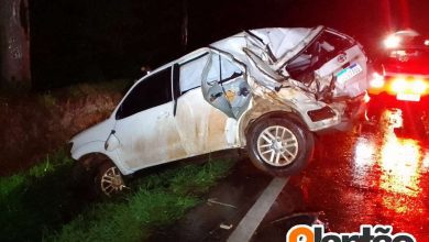 Fotos de Homem fica gravemente ferido após ser ejetado de caminhonete em capotamento na BR-376, em Mandaguaçu