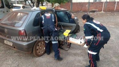 Fotos de Homem sofre fratura exposta na perna ao cair de caminhão de mudança em Paiçandu