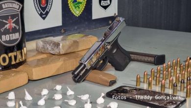 Fotos de Homens são presos com arma de fogo e uma grande quantidade de droga após fugir de blitz em Maringá