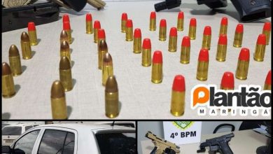 Fotos de Homens são presos em Marialva com pistolas que podem ter sido utilizadas em um homicídio em Maringá