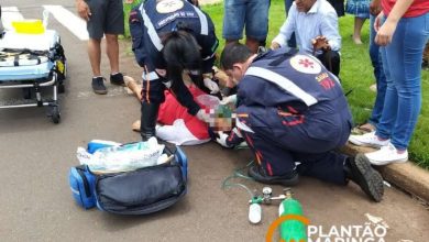 Fotos de Idosa de 73 anos é atropelada por moto ao atravessar Avenida, em Maringá