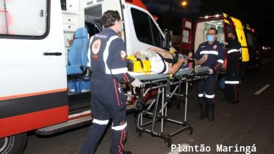 Fotos de Idoso é atropelado por moto em cima do canteiro e sofre ferimentos graves em Maringá