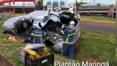 Fotos de Idoso fica ferido após caminhonete capotar na PR-317, em Maringá