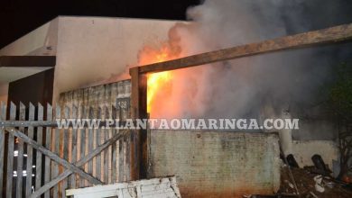 Fotos de Incêndio atinge fábrica de móveis no Jardim Liberdade em Maringá