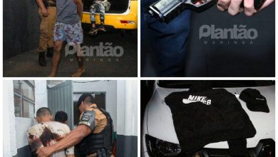 Fotos de Irmãos que se dizem do PCC são presos em Sarandi após fazer motorista refém durante assalto em Maringá