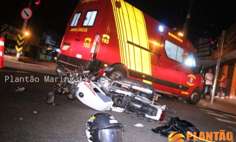 Fotos de Jovem de 18 anos, sofre ferimentos graves ao bater em lateral de carro em Maringá