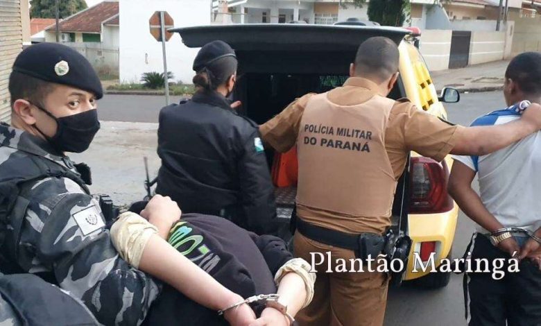 Fotos de Ladrões são presos após manter reféns durante assalto a residência em Maringá