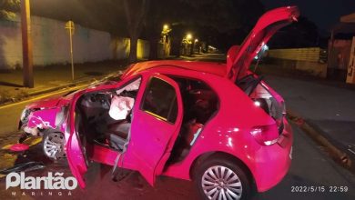 Fotos de Mãe e bebê de 1 ano ficam feridos após carro capotar em Maringá