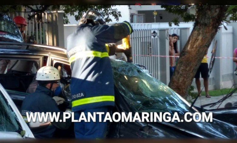 Fotos de Mãe e filhos sofrem acidente a caminho da escola em Maringá