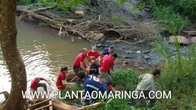 Fotos de Maringá; com calor, homem vai se refrescar em córrego e morre afogado