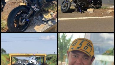 Fotos de Maringaense é socorrido de helicóptero após grave acidente com moto de alta cilindrada