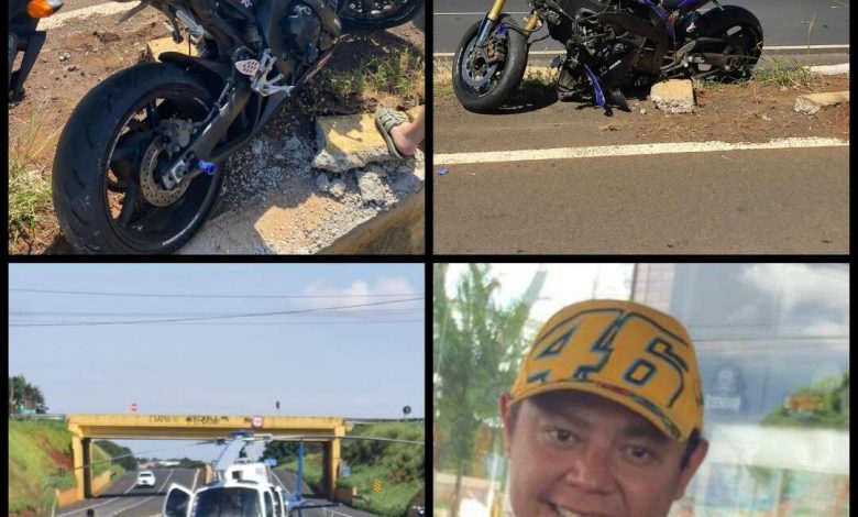 Fotos de Maringaense é socorrido de helicóptero após grave acidente com moto de alta cilindrada