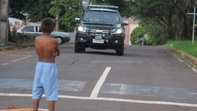 Fotos de Moradores protestam após atropelamento de menino de 11 anos em Maringá