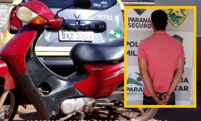 Fotos de Moto furtada em Maringá é recuperada pela PM de Paiçandu