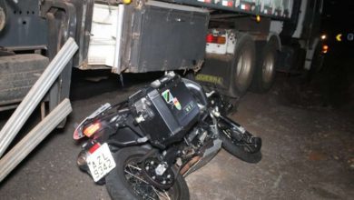 Fotos de Motociclista cai na rodovia, e é atropelado por carretas na PR-323 entre Paiçandu e Água Boa