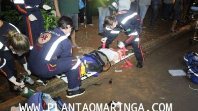 Fotos de Motociclista é entubado após acidente entre moto e bicicleta em Maringá