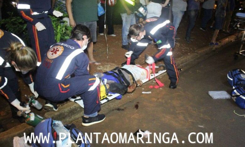 Fotos de Motociclista é entubado após acidente entre moto e bicicleta em Maringá