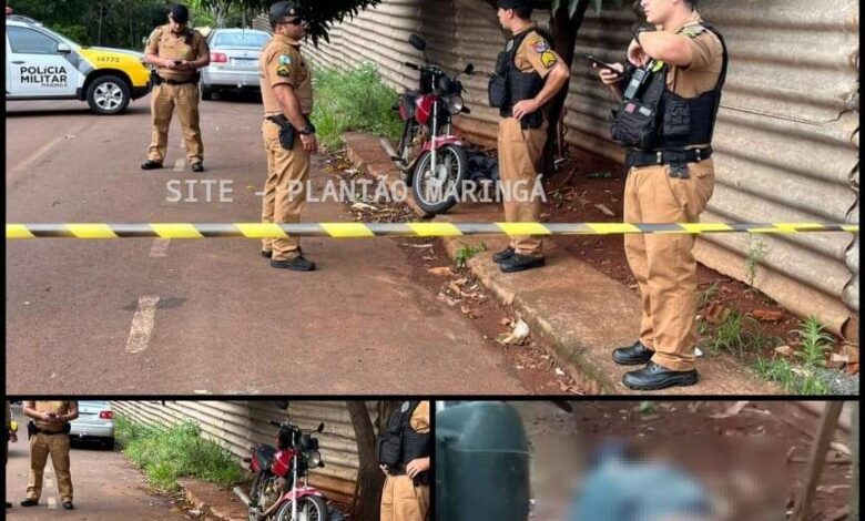 Fotos de Motociclista é executado com vários tiros em Maringá