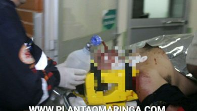 Fotos de Motociclista e pedestre ficam em estado grave após atropelamento em Maringá