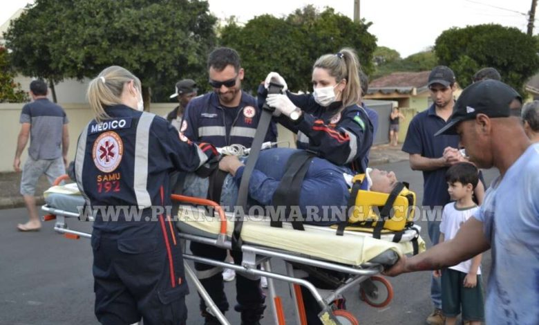 Fotos de Motociclista fica ferido após acidente na Zona 5 em Maringá; moradores reclamam do alto número de acidente no local