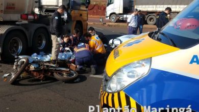 Fotos de Motociclista fica gravemente ferido após colidir com carreta entre Sarandi e Marialva