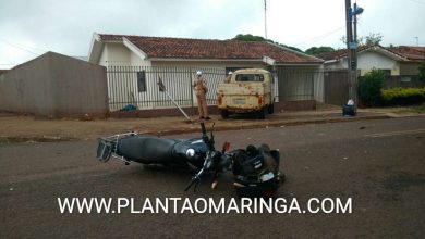 Fotos de Motociclista fica gravemente ferido após colisão com veículo em Maringá