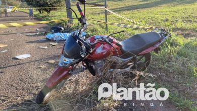 Fotos de Motociclista morre após bater contra poste em Maringá