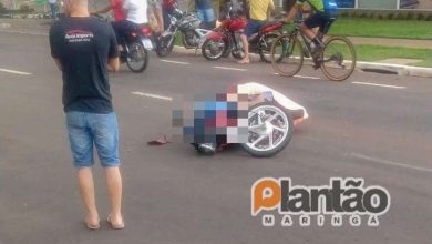 Fotos de Motociclista morre após bater em caminhonete em Maringá