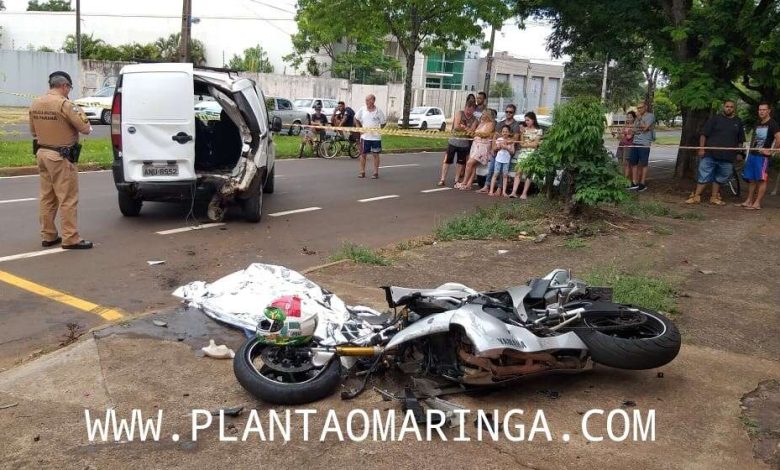 Fotos de Motociclista morre após bater na traseira de carro parado em Maringá