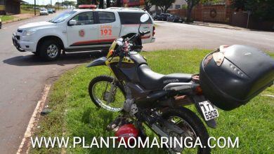 Fotos de Motociclista quase tem o pé amputado durante acidente de trânsito em Maringá