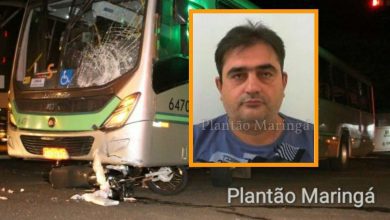 Fotos de Motociclista que bateu em ônibus da TCCC em Maringá, morre no hospital