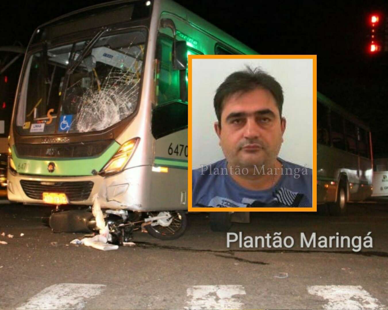 Motociclista que bateu em ônibus da TCCC em Maringá morre no hospital Plantão Maringá