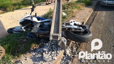 Fotos de Motociclista sobrevive a acidente impressionante, em Maringá