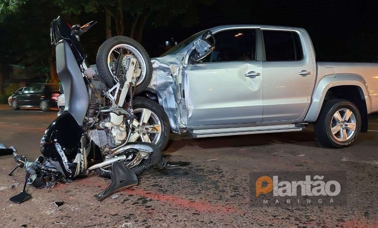 Fotos de Motociclista sobrevive a acidente impressionante em Maringá