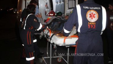 Fotos de Motociclista sofre ferimentos graves após bater em placas de sinalização em Paiçandu