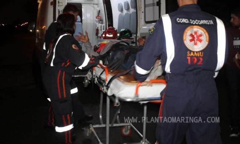 Fotos de Motociclista sofre ferimentos graves após bater em placas de sinalização em Paiçandu