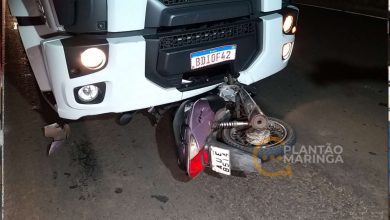 Fotos de Motociclista sofre ferimentos graves após cair embaixo de caminhão entre Sarandi e Marialva